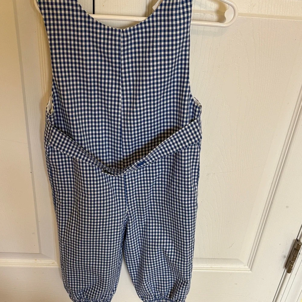 Kelly's Kids Vintage Blue Gingham Overalls - Picture 7 of 10
